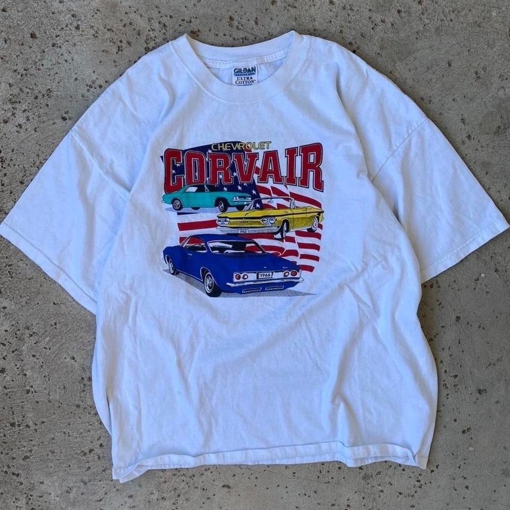 Vintage Chevrolet Corvair Gildan Car 1994 Shirt Size XXL